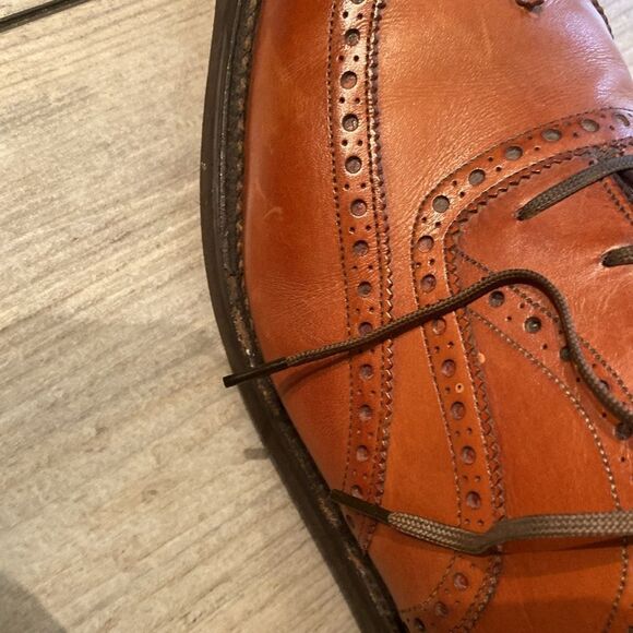 Johnston & Murphy Size 11.5 Mens Calfskin Mahogany Dress Shoes